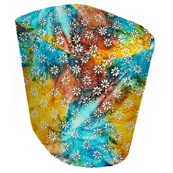 Batik Tie Dye Cover Compatible with Keurig Coffee Maker by Penny's Needful Things (Orange Teal Green Floral) (K-Duo 5100)
