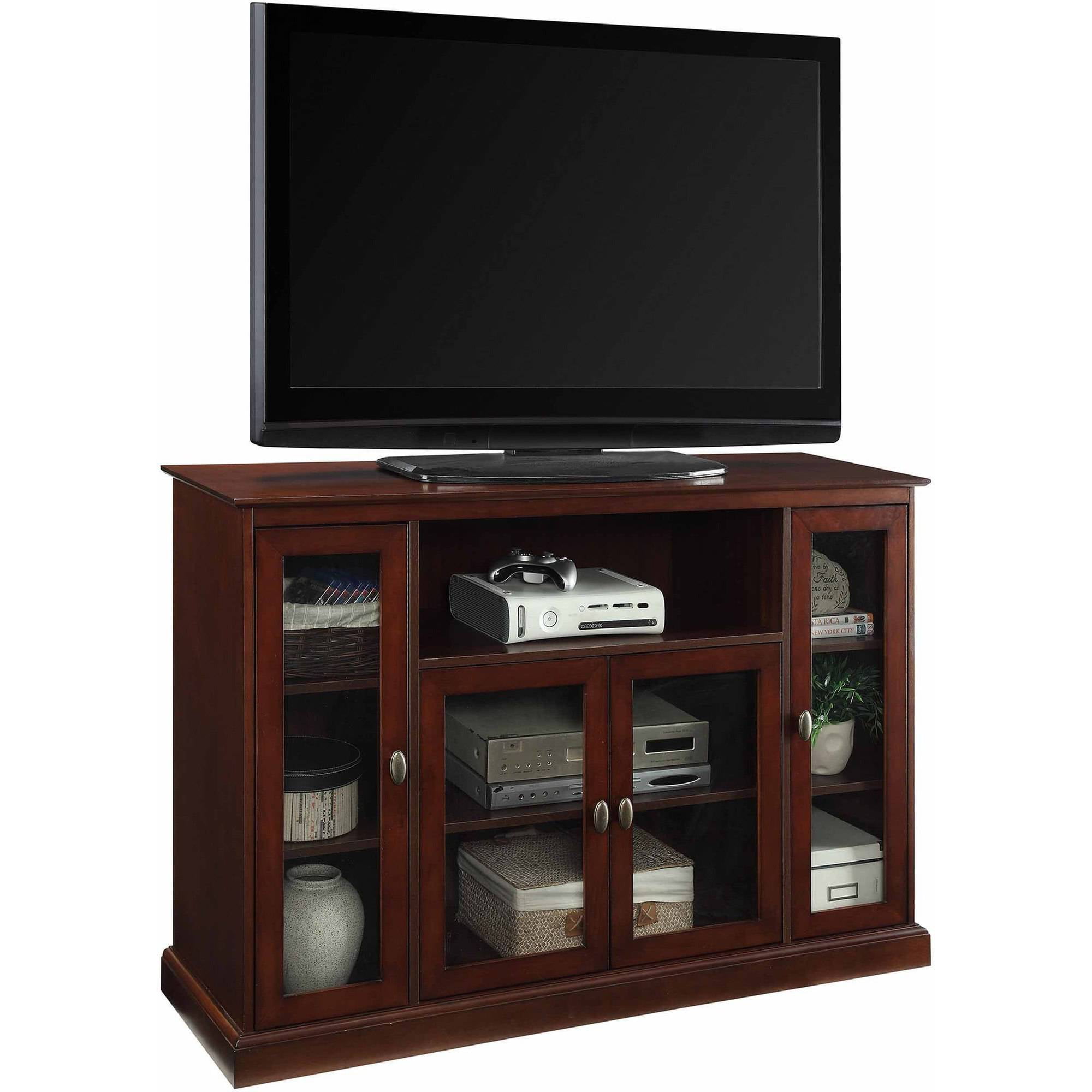 Solid Wood Highboy Tall TV Stand Media Storage Entertainment Center Credenza New 95285414222 eBay