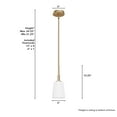 thumbnail image 6 of Hunter - Nolita 1-light Alturas Gold, Mini Pendant Light, Dimmable, Modern Style, Cone Shaped, for Bedrooms, Dining, Living Rooms - 19888, 6 of 7