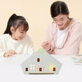 thumbnail image 2 of 1 Set DIY Wooden House with LED Light Switch Series Parallel Circuit Learning Handmade House Building Toy Kids STEM Educational Physics Science Experiment Toy, 2 of 7