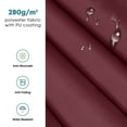 thumbnail image 3 of MCombo Patio Awning 12x10 Feet Fabric Replacement Sunshade Canopy for Retractable Awnings(Burgundy), 3 of 7