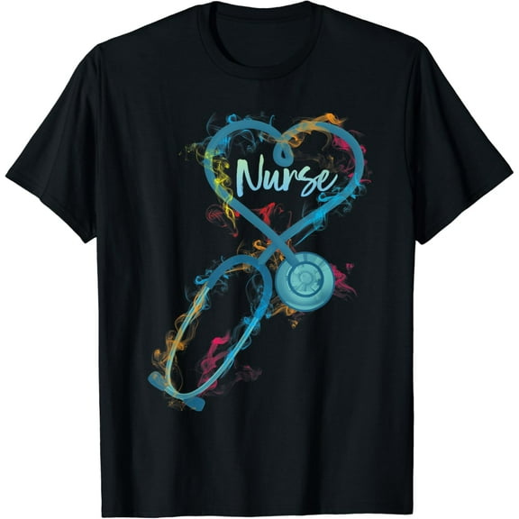 Nurse Stethoscope Heartbeat EKG Medical RN Gift T-Shirt