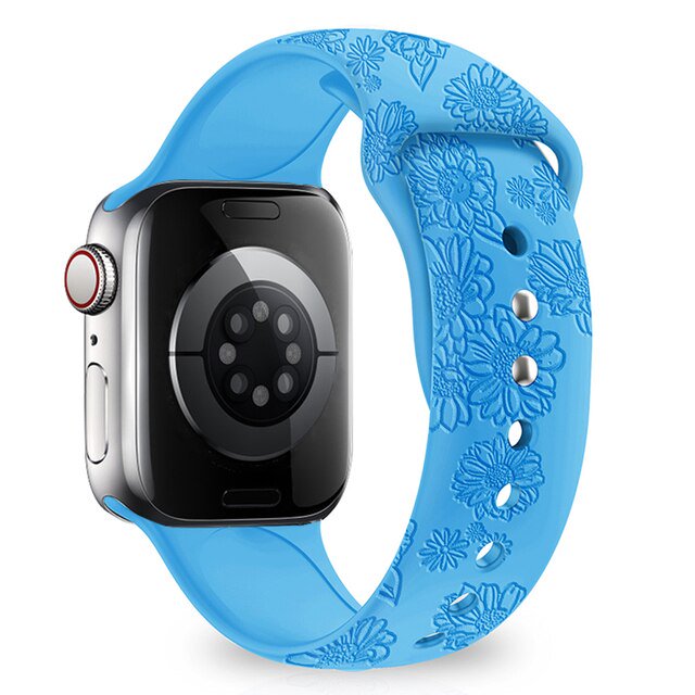Correa deportiva para Apple watch, pulsera de silicona de 44mm, 45mm, 42mm, 40mm, 38mm y 41mm para iWatch series 7, 8, 6, 5, 3, 4 SE