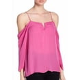 thumbnail image 2 of Nicole Miller Artelier AZALEA Silk Georgette Cold Shoulder Blouse, US Large, 2 of 3