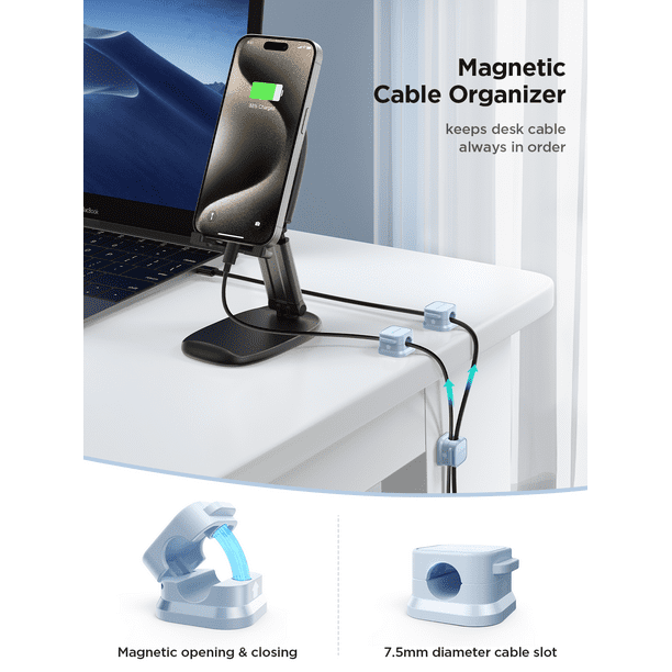 10 Pièces Clips De Câble Ronds Système De Gestion De Cordon Organisateur De Câble Pour Bureau