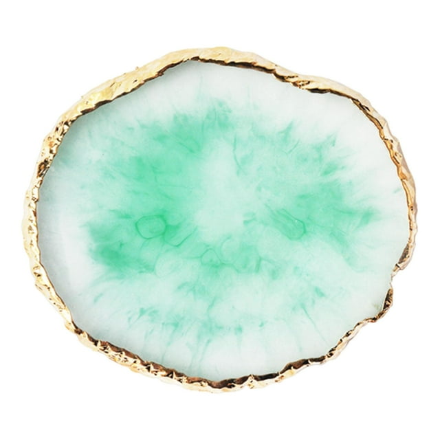 Paleta para mezclar colores de uñas, soporte para esmaltes, bandeja para mezclar pinturas, placa para mezclar cosméticos de uñas para salón profesional en casa. Verde