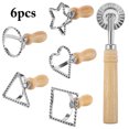 thumbnail image 2 of Emporte-pièces en Alliage pour Cachets de Raviolis, Moule Cannelé pour Pâtes 5 Pcs avec Roue à Pâtisserie, 2 of 10
