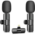 thumbnail image 1 of Wireless Lavalier Microphone, 2 Mini Microphones and Receiver, Wireless Lavalier Microphone for Video Recording/Live Streaming, 1 of 5