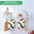 thumbnail image 4 of Yayeee Pot Holders Kitchen Heat Resistant with Pocket 7"x9.8" Cotton Oven Cooking Hot Pads, Green Stripes, 4 of 7