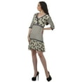 thumbnail image 4 of Moomaya Printed 3/4 Sleeve Georgette V-Neck Plus Size Clothing For Women Dress, 4 of 6