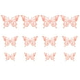 thumbnail image 2 of VerPetridure Hb020 Metal Texture 3D Hollow Simulation Butterfly Rose Gold 3D Flying Hollow Butterfly Home Decoration Festive Party Layout Cardboard Butterfly Wall Sticker, 2 of 9