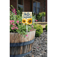 thumbnail image 4 of Eveokoki Hello Sunshine Summer Garden Yard Sign 7×8.8 Inch Aluminum Grass Lawn Sign With Stake for Outside Sunflower Seasonal Holiday Decorative Yard Decoration, 4 of 6