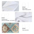 thumbnail image 5 of 2PCS Velcro Hangable Hand Towels Quick-Drying Hanging Kitchen Towels for Kitchen & Bathroom Intricate Blue Shape, 5 of 7