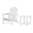 thumbnail image 3 of WestinTrends Azura 2-Piece HDPE Plastic Adirondack Patio Chair With 18" Side Table Set, White, 3 of 16