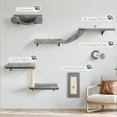 thumbnail image 4 of SONGMY 5-in-1 Wall-Mounted Cat Climber Set, Cats Wall Shelve, Wall-Mounted Cat Climbing Shelves, with House, Bridge, Steps, Scratcher, Hammock, Shelves (B-KM061), 4 of 7