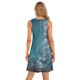 thumbnail image 4 of WILLBEST Vestido Floreado Para Mujer, Vestido Playero Elegante De Verano De Color Liso, Largo Medio, Cuello Redondo, Sin Mangas, 4 of 4