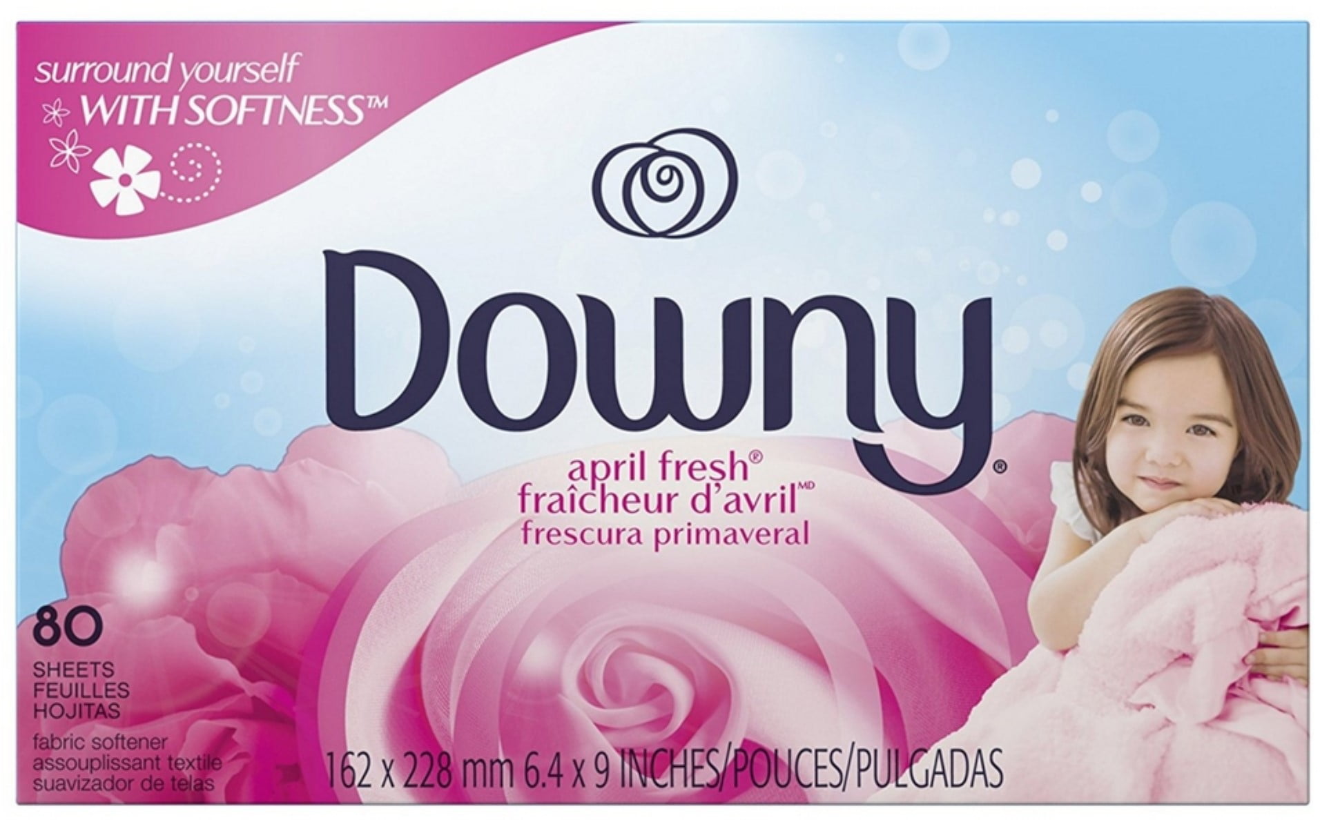 Downy April Fresh Fabric Softener Dryer sheets 80 ea (Pack of 4