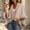 Beige, variant on Women's Knitted Cape, Acrylic Loose Fit Batwing Sleeve Open Front Wrap for Daily Wear