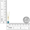 thumbnail image 6 of Gem Stone King 10K Yellow Gold London Blue Topaz Pendant Necklace for Women | 1.42 Cttw | Gemstone November Birthstone | Pear Shape 8X6MM | With 18 inch Chain, 6 of 6