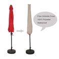 thumbnail image 6 of Ulax Furniture 9 Ft Outdoor Umbrella Patio Market Umbrella Aluminum with Push Button Tilt&Crank, Sunbrella Fabric, Umbrella Cover Included, Jockey Red, 6 of 8