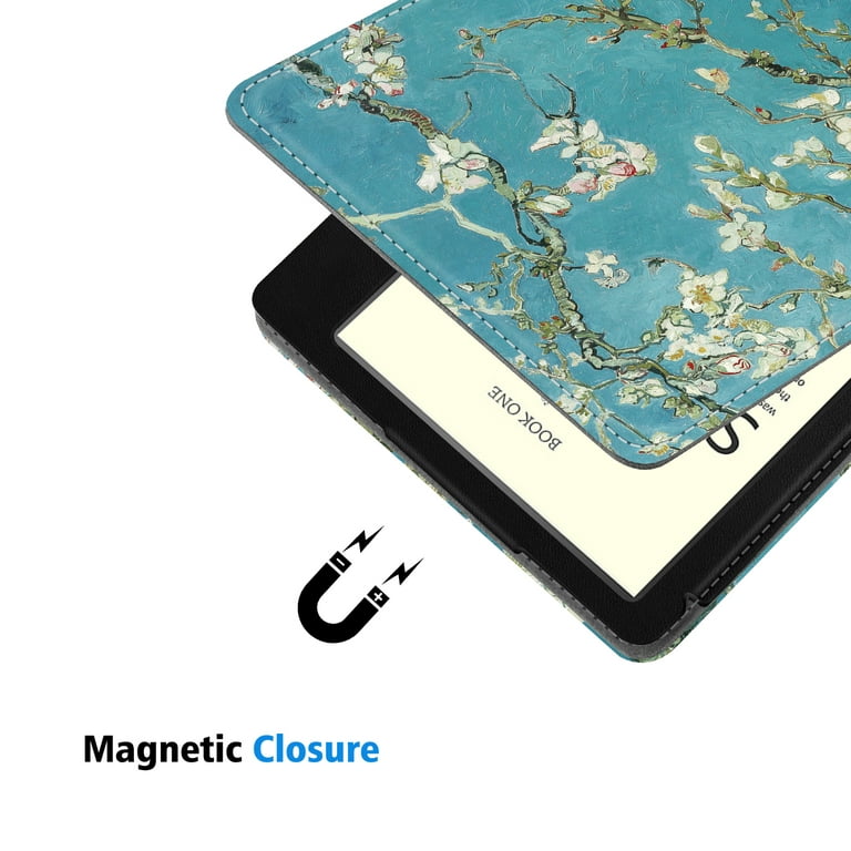 kwmobile Funda compatible con  Kindle Oasis 10. Generation Case -  Soporte + correa - Library Lemto Multicolor