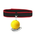 thumbnail image 4 of Pelota de reflejo de boxeo shamjiam reactiva en cuerda con diadema bola amarilla, 4 of 8