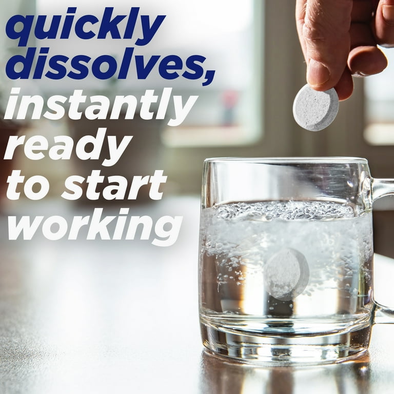 Alka-Seltzer Plus Powerfast Fizz Severe Day + Night Cold Medicine, Effervescent Tablets, 24 Count