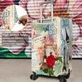 thumbnail image 4 of Travel Luggage Cover Suitcase Protector Fits 18-32 Inch Luggage Wheel Covers Patterned Travel Related Items Flower Luggage Protector Elastic Luggage Anti-scratch Suitcase Cover S, 4 of 6