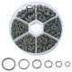 thumbnail image 1 of 1 Box Iron Jump Rings Set Mixed Sizes Open Jump Rings Round Ring Gunmetal 18~21 Gauge 4~10x0.7~1mm Inner Diameter: 2.6~8mm 10g/size 6 sizes about 1000pcs/box, 1 of 6