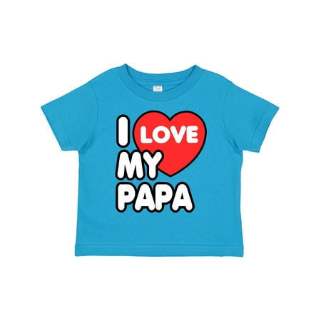 

Inktastic I Love My Papa Gift Toddler Boy or Toddler Girl T-Shirt