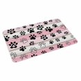 thumbnail image 4 of Pink Beige Paw Print Door Mat Indoor Outdoor,Vintage Farmhouse Country Wooden Grain Non Slip Welcome Mat with Rubber Backing,Absorbent Front Door Mats Entryway Rug for Home Patio Entrance 16"x24", 4 of 9