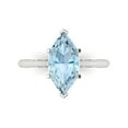 thumbnail image 2 of 2.5 ct Marquise Cut Natural Sky Blue Topaz Solitaire Engagement Ring for Women in 14K White Gold, 2 of 2