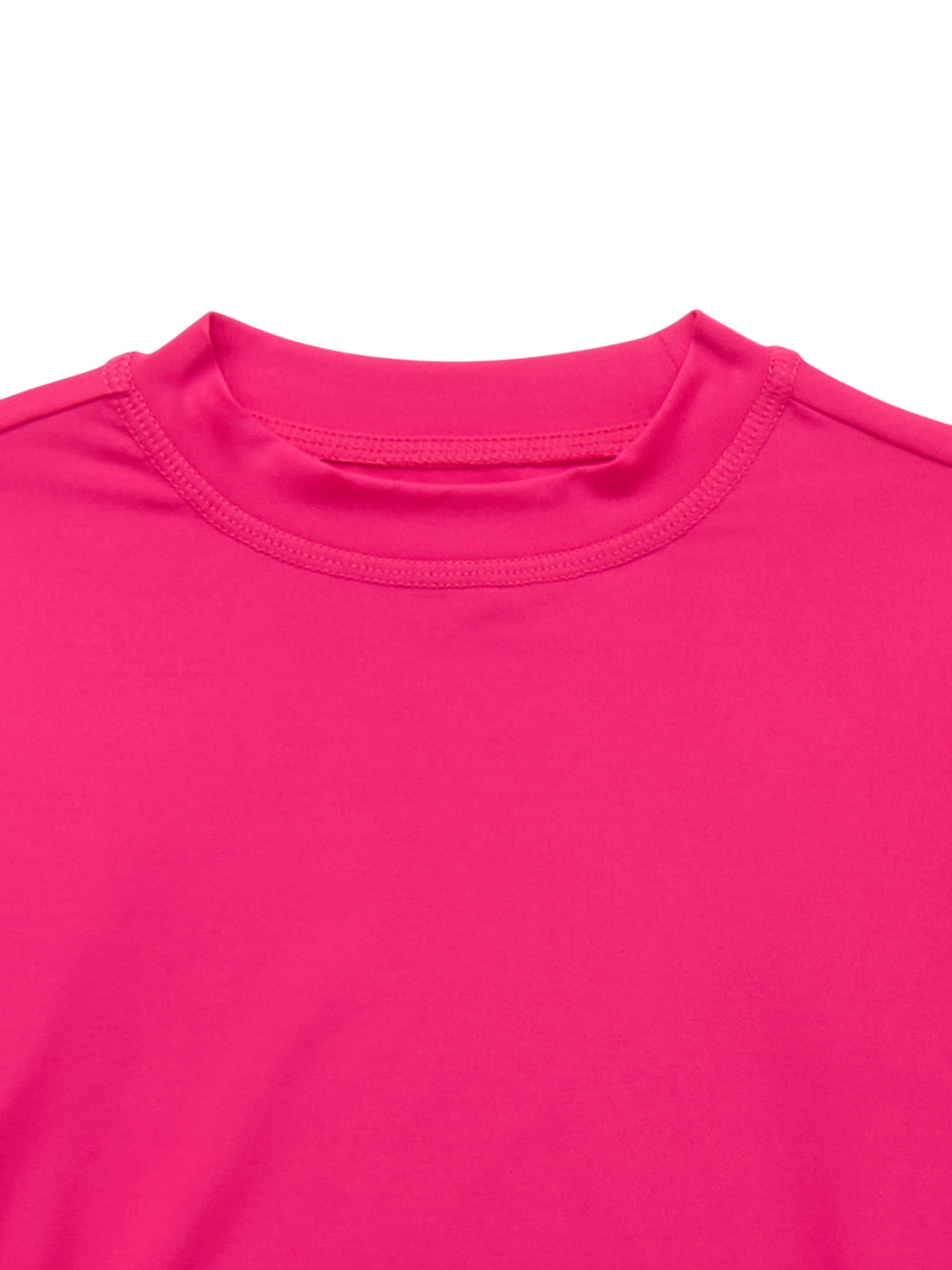 Wonder Nation Girls Long Sleeve Rash Guard with Side Tie and UPF 50+, Sizes 4-18 & Plus