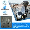thumbnail image 6 of Kojem Universal Motorcycle Windshield 16 3/4” Width x15” Height Clear Large Windscreen Fit Harley Yamaha Honda Bikes with 7/8'' or 1'' Handle Bars, 6 of 15
