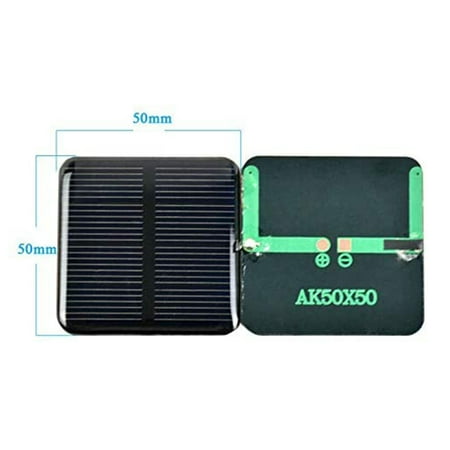 

5 pcs Square Solar Panels 2V 130mA