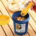 thumbnail image 4 of 2Pcs Overnight Oat Cups with Lid Spoon 790ml Double Layer Breakfast Salad Cups Portable Sealed Overnight Oat Jar Reusable Lightweight On The Go Yogurt Pots for Fruit Salad Cereals, 4 of 8