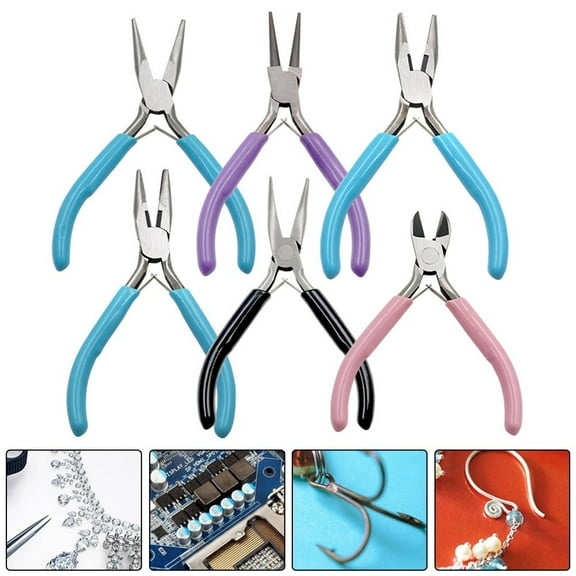 Mini Jewellery Beading Pliers Non-Slip Pliers Jewelry Accessories Repair Making Tools Diy-Crafts Making Supplies For Diy-Lovers Needle Nose Pliers Fangkenuo