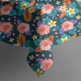thumbnail image 5 of Pioneer Flower Floral Print Pattern Square Tablecloth, Waterproof Wipeable Spillproof Washable Table Cover for Home Kitchen Party and Daily Decor 60"x60", 5 of 6