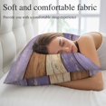 thumbnail image 5 of Farmhouse Purple Brown Pillow Covers, Linen Long Throw Pillow Case, Vintage Wooden Striped Holiday Pillow Protector Decorative Cushion Cover for Living Room/Bedroom 24" x 36", 5 of 8