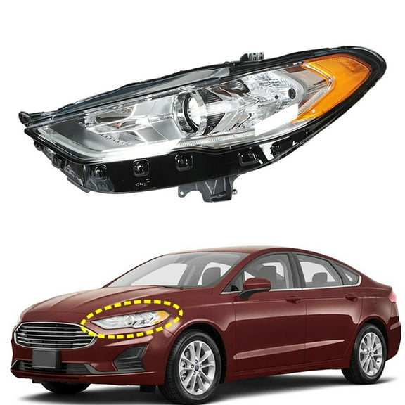 Fit for 17-20 Fusion Headlight Housing Assembly LH Halogen Headlamp