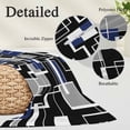 thumbnail image 3 of Navy Blue Black Geometric Throw Pillow Covers, Modern Color Block Abstract Soft Breathable Pillow Cases with Invisible Zipper for Sleeping, Standard Pillowcases for Couch Bed Sofa Chair 20x26 Inches, 3 of 9