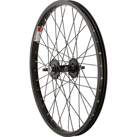 Sta Tru Front Wheel 20x1.5" Solid Thread on Axle with 36 Spokes Black