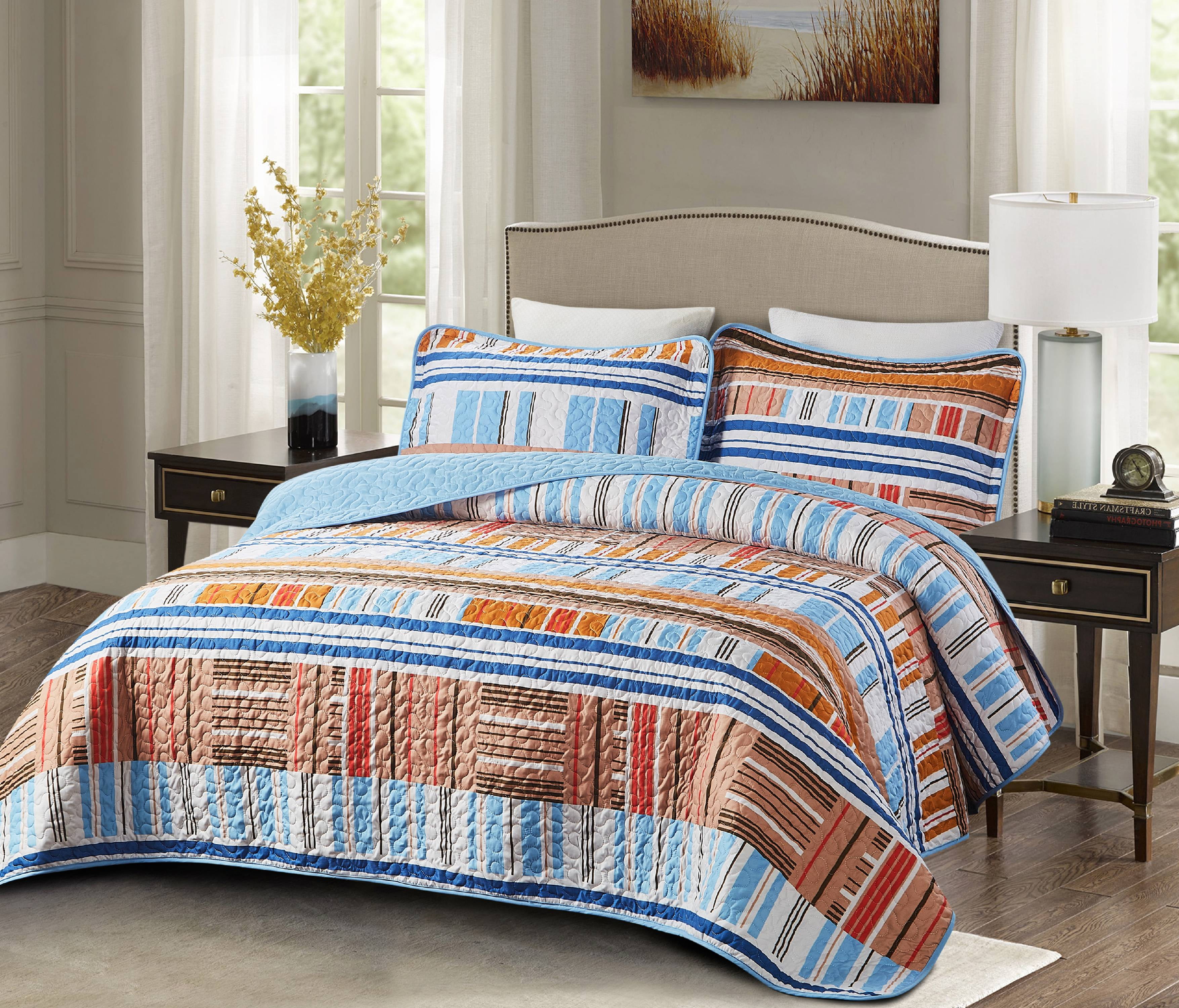 3 piece Oversized Full/Queen Quilt Set Karsyn