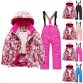 thumbnail image 3 of 3-15Years Winter Warm Outdoor Jackets Coats Boys Girls Fashion Children's Casual Coat Watertightness Printing Hooded Hardshell Jacket, 3 of 3