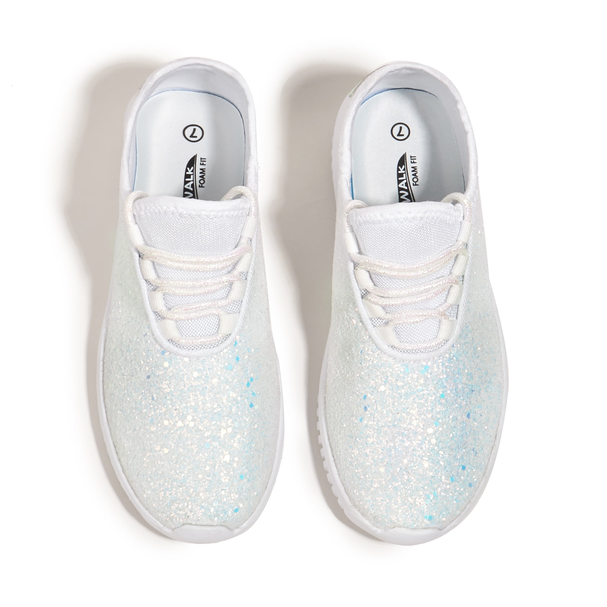 verachten PapoeaNieuwGuinea uitspraak LUCKY STEP Fashion Glitter Sneakers for Womens/Girls Silp On Running Shoes  Lightweigt Tennis Walking Sneakers(White,7B(M)US) - Walmart.com
