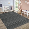 thumbnail image 2 of Garvee 9'x12' Modern Stripe Area Rug, Washable Neutral Printed Carpet with Non Slip Rubber Backing, Stain Resistant Accent Floor Carpet for Living Room, Bedroom, Home Office, Black, 2 of 8