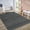 black, variant on Machine Washable Rug with Non-Slip Backing, Modern Neutral Printed Low Pile Rug, Stain Resistant Non-Shedding Striped Carpet Throw Mats for Living Room and Bedroom