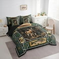 thumbnail image 3 of Castle Fairy Boys Girls Jungle Animal Deer Bedding Comforter Set 7 Pieces,Fishing And Hunting Pike Fish Full Bedding Set Lightweight,Tribal Aztec Vintage Aesthetic Fitted Sheet Flat Sheet, 3 of 8