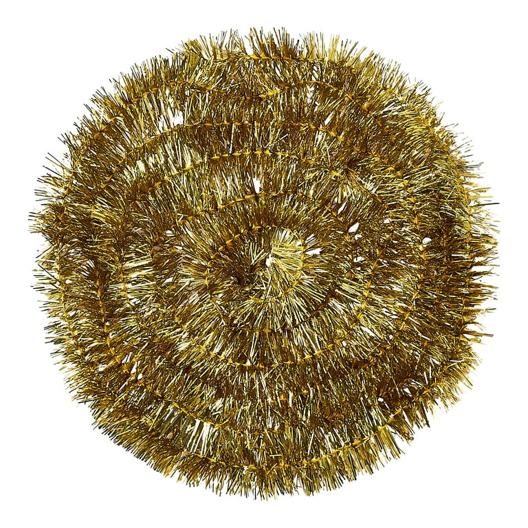 Tinsel Christmas Garland, Champagne Gold, 12', by Holiday Time