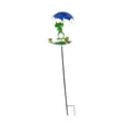 thumbnail image 4 of Comedero para pájaros con estaca, resistente, para amantes de las aves, decoración de jardín con forma de rana, baño de pájaros de metal para jardín,, 4 of 8